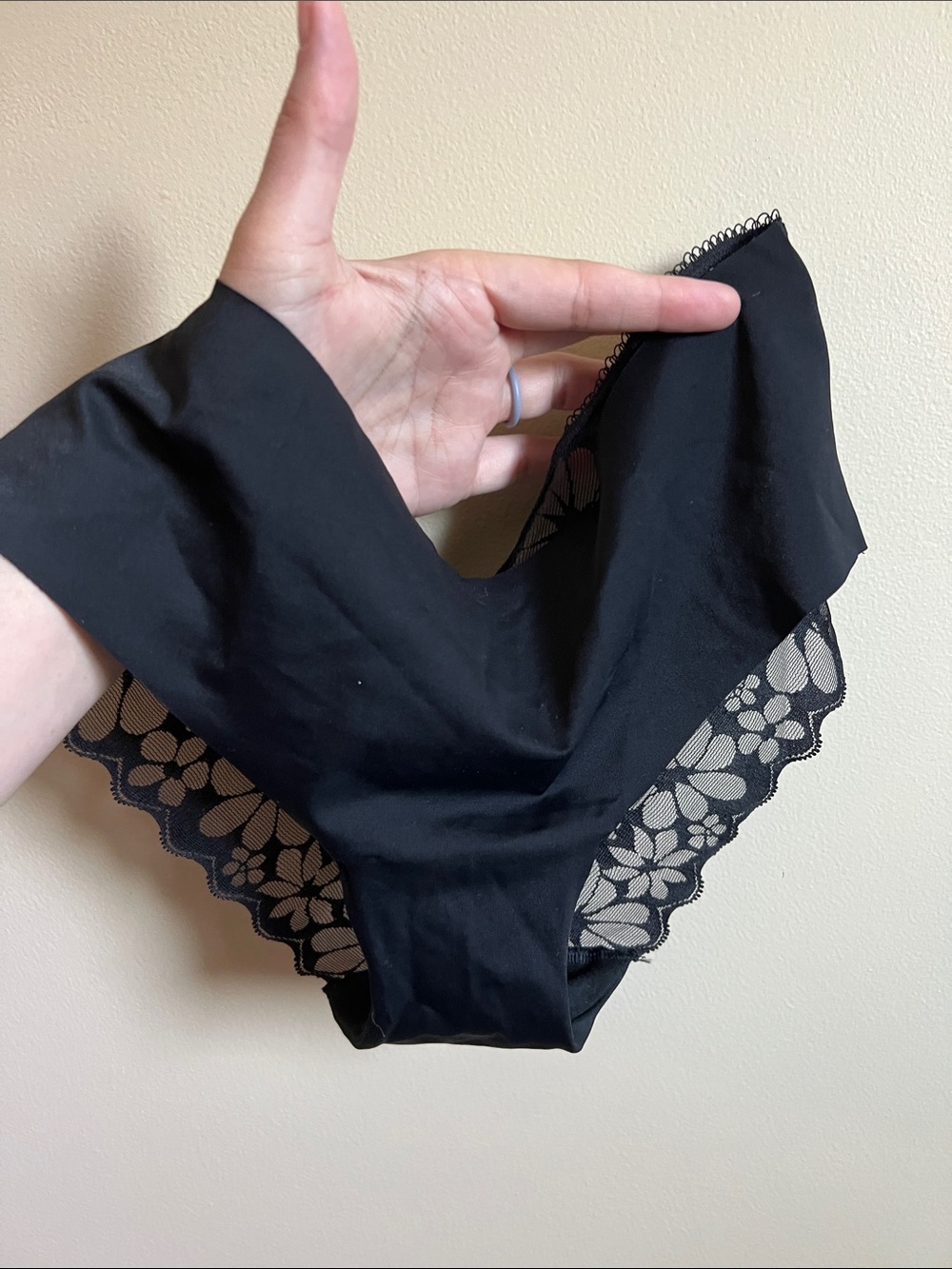 Victoria's Secret Black Lace-Edge Hipster Panty